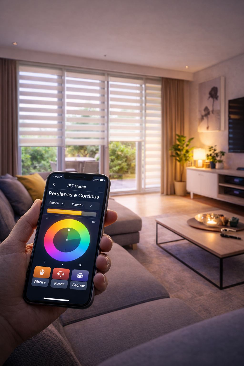 Persianas e cortinas inteligentes IE7 Home